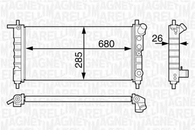 MAGNETI MARELLI 350213124400 -  Радиатор, охлаждение двигателя